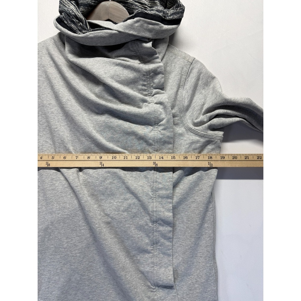 Lululemon Savasana Wrap‎ Jacket Womens 8 Heather Gray Lined Funnel Neck Athletic - Picture 8 of 13